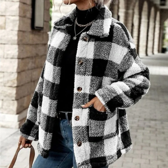 Flannel Coat Buffalo Check Womens Coat Coats For Women,Yellow Rain